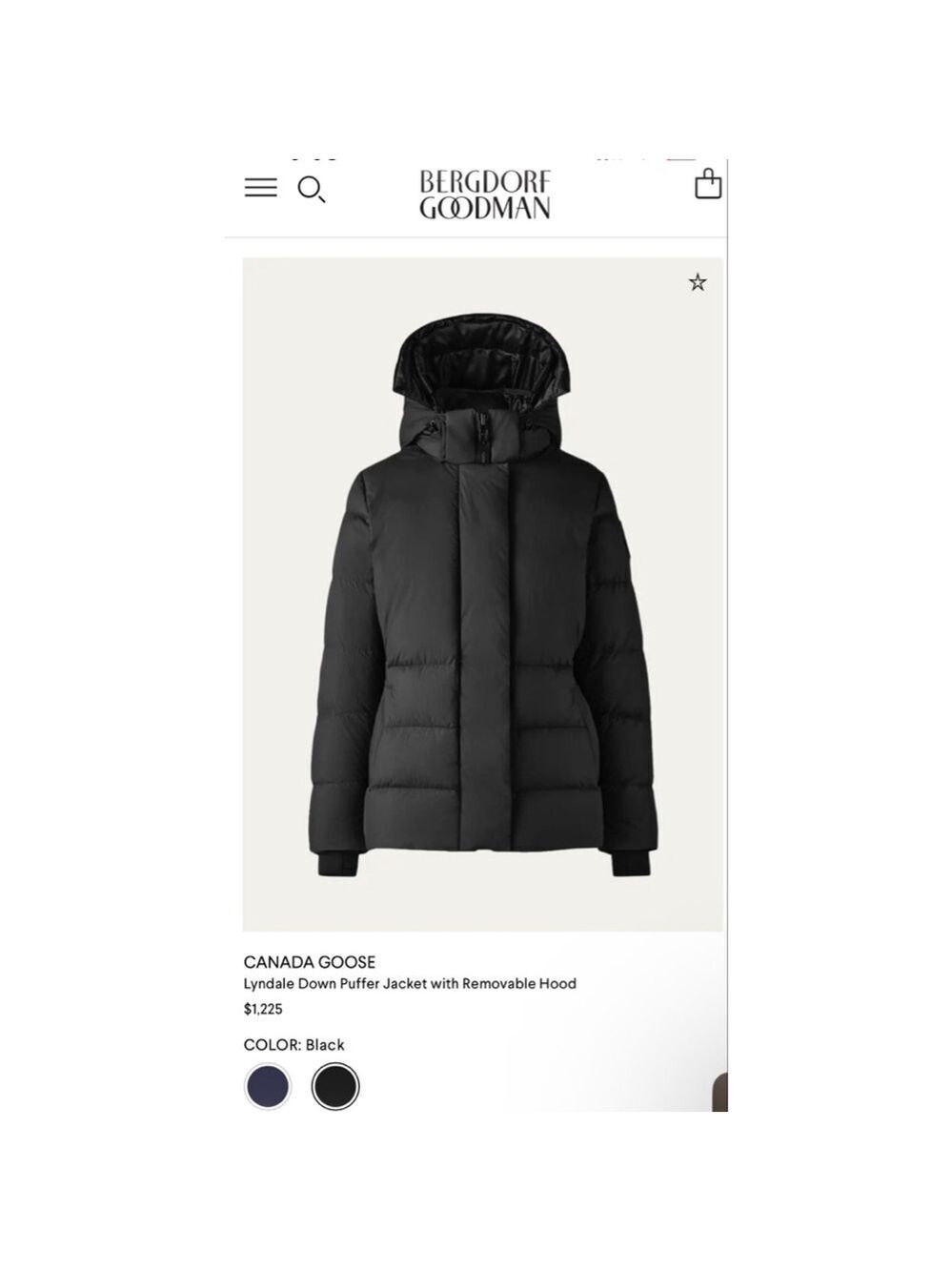 NWT Canada Goose Lyndale Hooded Down Puffer Jacket in Black, Size XL $1225 - Picture 7 of 12